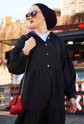 Kapşonlu Salaş Elbise