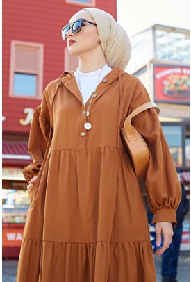 Kapşonlu Salaş Elbise